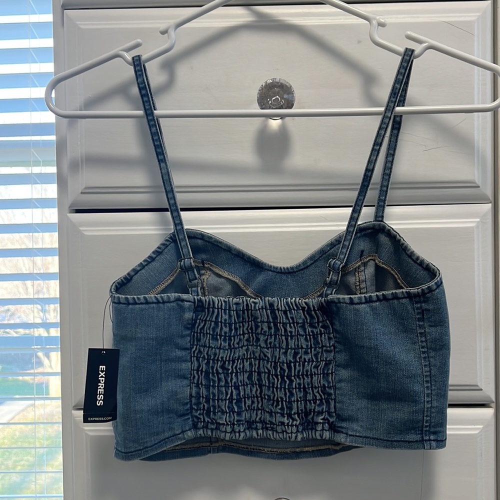 Express Jean crop top XS - Picture 3 of 4